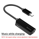 Baseus Audio Cable for iPhone 8 7 Cable Splitter for iPhone to 3.5mm Jack Adapter for iPhone Aux Cable iOS 11