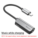 Baseus Audio Cable for iPhone 8 7 Cable Splitter for iPhone to 3.5mm Jack Adapter for iPhone Aux Cable iOS 11