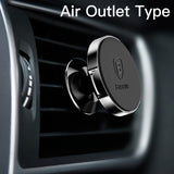 Baseus Magnetic Car Phone Holder For iPhone Samsung S9 Mobile Phone Holder Air Vent Vertical Flat Type Mount Magnet Phone Stand