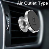 Baseus Magnetic Car Phone Holder For iPhone Samsung S9 Mobile Phone Holder Air Vent Vertical Flat Type Mount Magnet Phone Stand