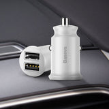Baseus Mini USB Car Charger For Mobile Phone Tablet GPS 3.1A Fast Charger Car-Charger Dual USB Car Phone Charger Adapter in Car