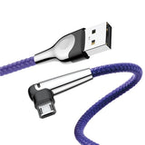 Baseus Micro USB Cable Reversible Charging with Led Lighting for Xiaomi Redmi Note 5 4x Plus Phone Chager Data Double-Side Cable