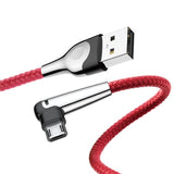 Baseus Micro USB Cable Reversible Charging with Led Lighting for Xiaomi Redmi Note 5 4x Plus Phone Chager Data Double-Side Cable