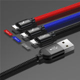 Baseus All-in-One USB Cable for iPhone X 8 7 6 Plus Fast Charging Cable Micro USB Type C Cable for Samsung S9 S8 Plus