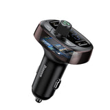 Baseus Car Charger FM Transmitter Aux Modulator Bluetooth Handsfree Car Audio MP3 Player 3.4A Fast Dual USB Mobile Phone Charger