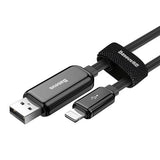 Baseus Flowing LED Glowing Charging USB Data Cable for iPhone Cable 8 7 6 Plus 6s 5s Se X iPad 1M 2.4A Fast Charge Charger Cord