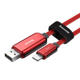 Baseus Flowing LED Glowing Charging USB Data Cable for iPhone Cable 8 7 6 Plus 6s 5s Se X iPad 1M 2.4A Fast Charge Charger Cord