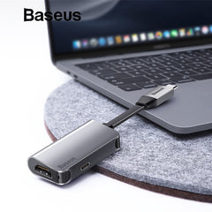 Baseus 2in1 USB Type C 3.0 HUB for Type C to 4K HDMI + Type C PD 60W Flash Charger OTG HUB Converter Compatible Type-C Devices