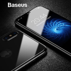 Baseus Front Glass + Back Film Screen Protector For iPhone X Tempered Glass 0.3mm Ultra Thin 100% Pure Glass Protective Film 9H