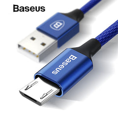 Baseus Micro USB Cable For Xiaomi Redmi Note 5 Pro 4X 4 Charger Cable For Samsung Huawei USB Phone Charger Charging Data Cable
