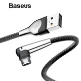 Baseus Micro USB Cable Reversible Charging with Led Lighting for Xiaomi Redmi Note 5 4x Plus Phone Chager Data Double-Side Cable
