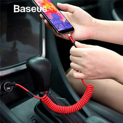 Baseus Spring USB Type C Cable idea for Car Styling Storage Flexible 2A Charging Cable USB C for xiaomi mi 8 Type-C Device