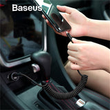 Baseus Spring USB Cable for iPhone Charger Fast Charging Data Cable USB for Car Styling Storage Wire for iPhone X 8 7 6 6s Plus