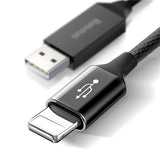 Baseus Nylon 5M USB Cable for iPhone 6 6s Plus 2A Fast Charging Cable Reversible for Apple iPhone Charger X 8 Plus Cable USB