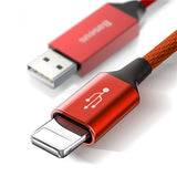Baseus Nylon 5M USB Cable for iPhone 6 6s Plus 2A Fast Charging Cable Reversible for Apple iPhone Charger X 8 Plus Cable USB