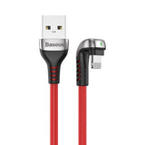 Baseus U-Type USB Cable for iPhone X xr xs max Charging Cable Led Light Mobile Phone Play Game Cable for iPhone 8 7 6 6s Plus