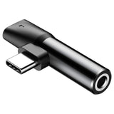 Baseus Usb C to 3.5mm Aux Jack Audio Cable Mobile Phone Audio splitter Adapter Type-C Charging Adapter For Huawei Xiaomi Oppo