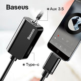 Baseus Type-C Audio Cable Adapter Type C to 3.5mm jack Audio Splitter USB C Earphone Adapter for Xiaomi Huawei P20 pro Mate 20