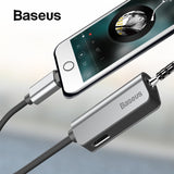 Baseus Audio Cable for iPhone 8 7 Cable Splitter for iPhone to 3.5mm Jack Adapter for iPhone Aux Cable iOS 11