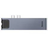 Baseus Dual Type-C 7in1 USB 3.0 Type C HUB HDMI RJ45 Adapter for MacBook Pro OTG HUB USB Splitter 3.0 PC Computer Accessory