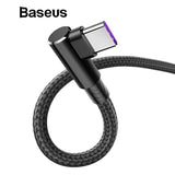 Baseus Upgrade MVP USB Type C Cable for Huawei mate 20 pro 5A Super Quick Charge Fast Charging Cable Compatible Type-C