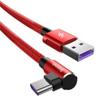Baseus Upgrade MVP USB Type C Cable for Huawei mate 20 pro 5A Super Quick Charge Fast Charging Cable Compatible Type-C