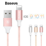 Baseus USB Cable For iPhone X 8 5 5s 6s 6 7 Mobile Phone 2A Fast Charging Cable Data Sync Charger Cable Wire For IOS 8 9 10 11