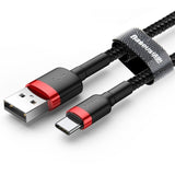 Baseus USB Type C Cable for xiaomi redmi note 7 USB-C Mobile Phone Fast Charging Type-C Cable for Samsung Galaxy S9 S8 Plus