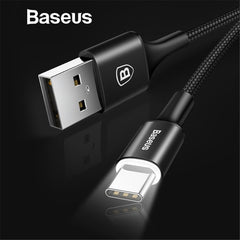 Baseus USB Type C Cable for xiaomi redmi note 7 USB-C Cable for Samsung Galaxy S9 S8 Plus Charging with Lighting Type-C Cable