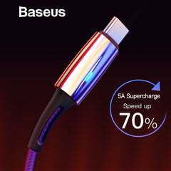 Baseus Quick Charge 3.0 USB C Type C Cable 5A for Huawei P20 Lite Pro 2A Fast Charge Cable for samsung galaxy s9 s8 plus
