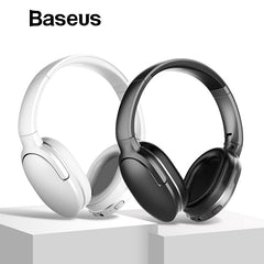 Baseus D02 Bluetooth Headphone, Adjustable & Foldable 25 Hours Music Play Wireless Earphone Portable Bluetooth Earphoe with Mic