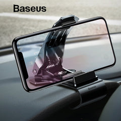 Baseus Dashboard Car Phone Holder for iPhone X Adjustable Clip Mount Holder for Samsung S9 Phone Grip Mobile Phone Holder Stand