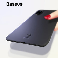 Baseus Luxury Simple Phone Case For iPhone X Smooth Matte PP Case For iPhone X Ultra Thin Back Phone Cover For iPhoneX Coque