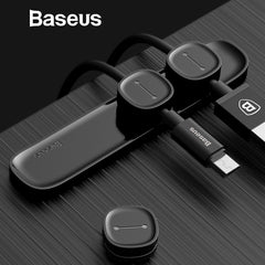Baseus Magnetic Cable Clip For Mobile Phone USB Data Cable Organizer For USB Charger Cable Magnetic Holder Desktop Cable Winder