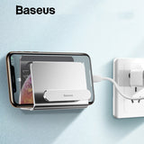Baseus Metal Wall Mount Holder for iPhone Power bank Strong Adhesive Mobile Phone Holder Stand for Samsung Huawei Charger Socket